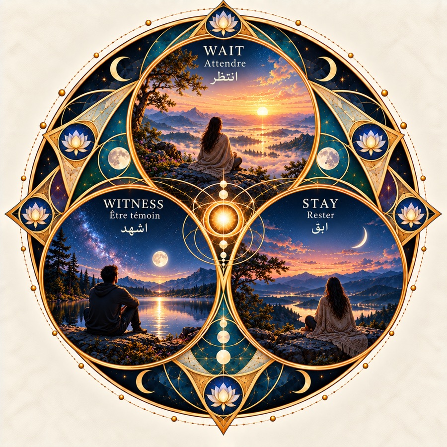 Mandala: Wait · Witness · Stay
