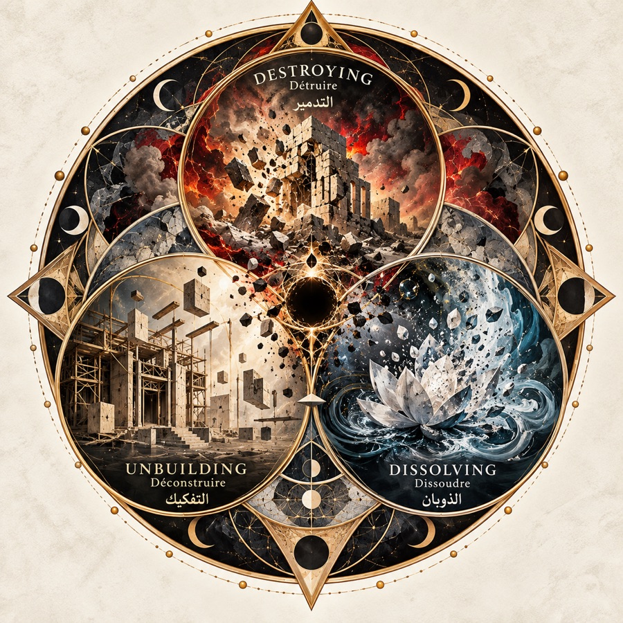 Mandala: Destroying · Unbuilding · Dissolving